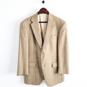 Hart Schaffner Marx Plaid Sportcoat 100% Wool Made in USA Mens 38S